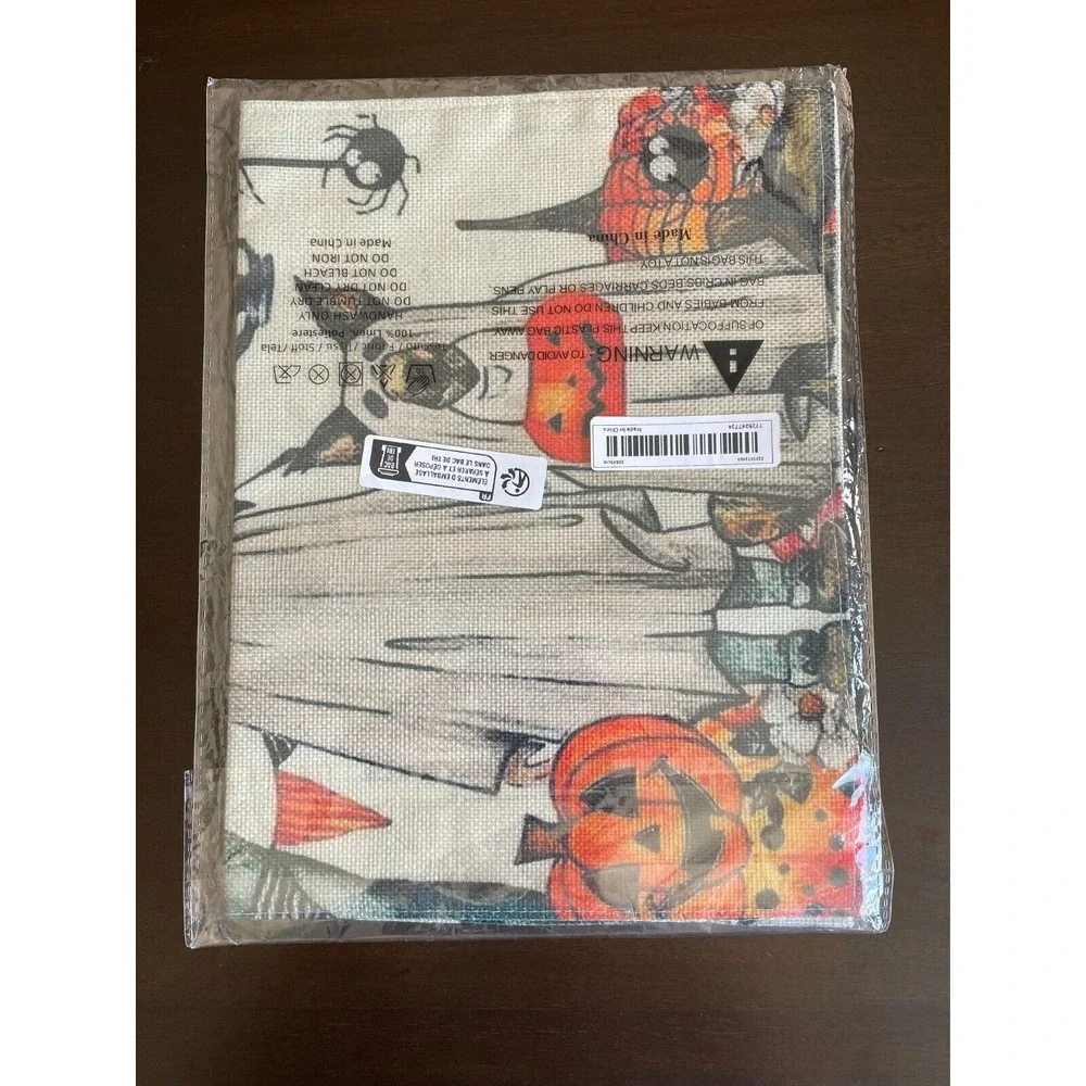BOO Ghost Boy and His Sidekick Trick or Treating  Garden Flag 12x18